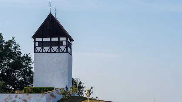 Μεσαιωνικό Λευκό Πύργο chalked από Poulsker Εικόνα Αρχείου