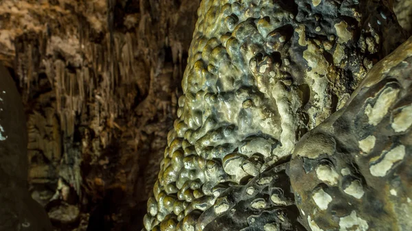 Stalactites from a drip stone cave — Stock Photo, Image