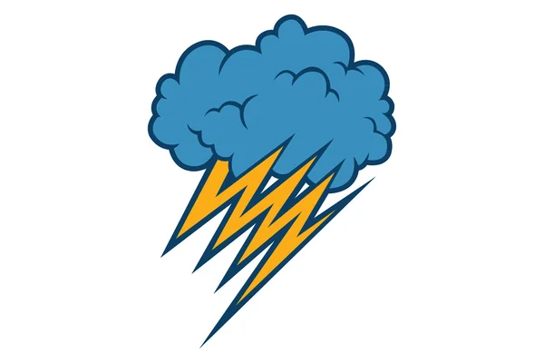 Comic-Style Lightning Strike - Illustration Stock Vector