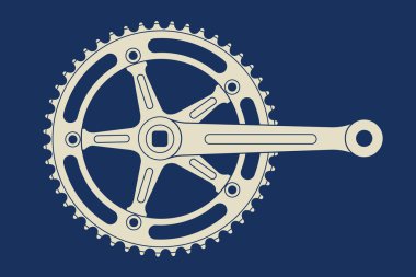 Vintage track chainring clipart