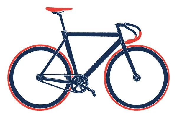 固定的齿轮自行车 免版税图库矢量图片