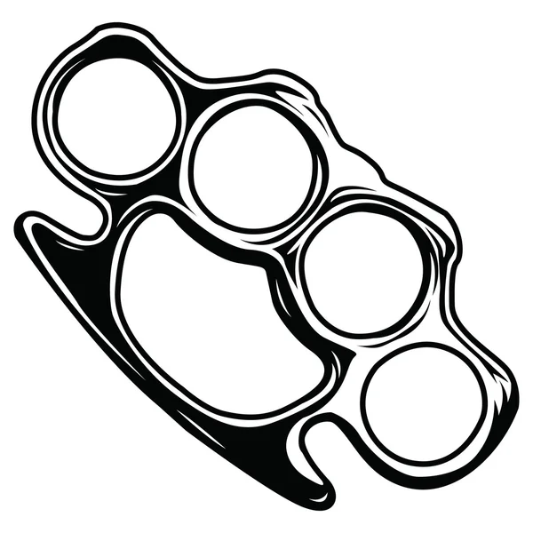 Back Brass knuckles Stock Illustration