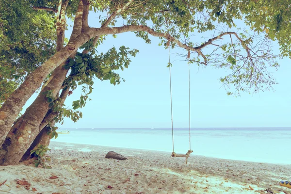 Sea beach sky in vintage filter — Stock Photo, Image