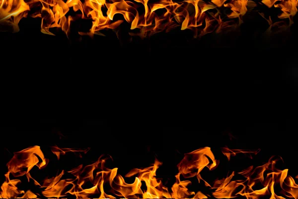 fire frame on black background