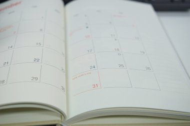 not defterinde yılın sonunda