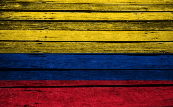 Colombia vlag hout — Stockfoto