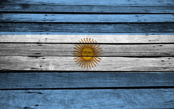 Argentinië vlag hout — Stockfoto