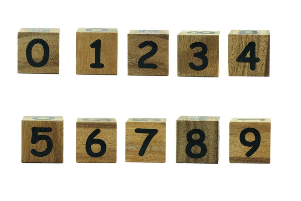 Number on wood — Stock Photo, Image