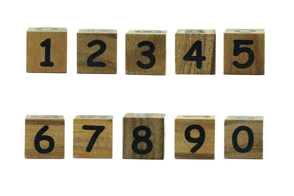 Number on wood — Stock Photo, Image