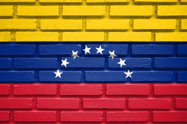 Venezuela vlag op de muur — Stockfoto