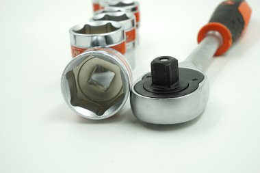 blok araçları closeup, beyaz arka plan üzerinde ayrı tut