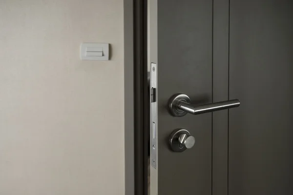 Silver knob door — Stock Photo, Image