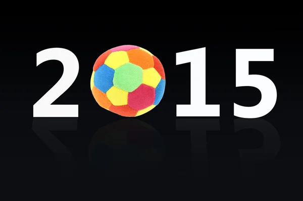 Año 2015 con bola de colores — Foto de Stock