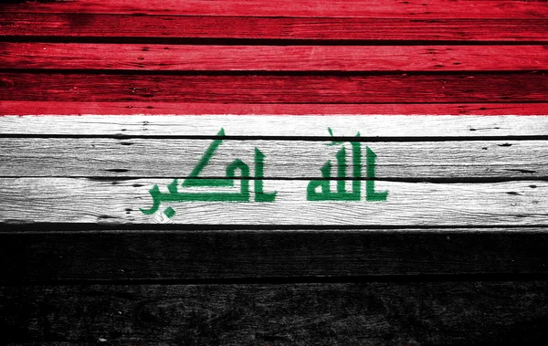 Bendera iraq di kayu — Stok Foto