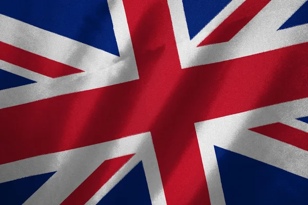 UK flag on fabric background