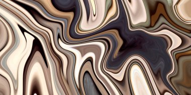 Kahverengi ve bej mürekkep sıçramış mermer epoksi cilalanmış yüzey