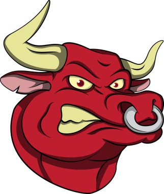 Angry Bull Head clipart