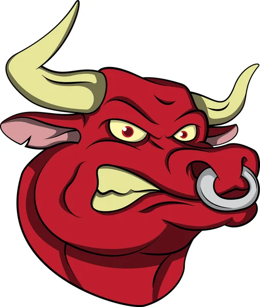 Θυμωμένος Bull κεφάλι — Διανυσματικό Αρχείο