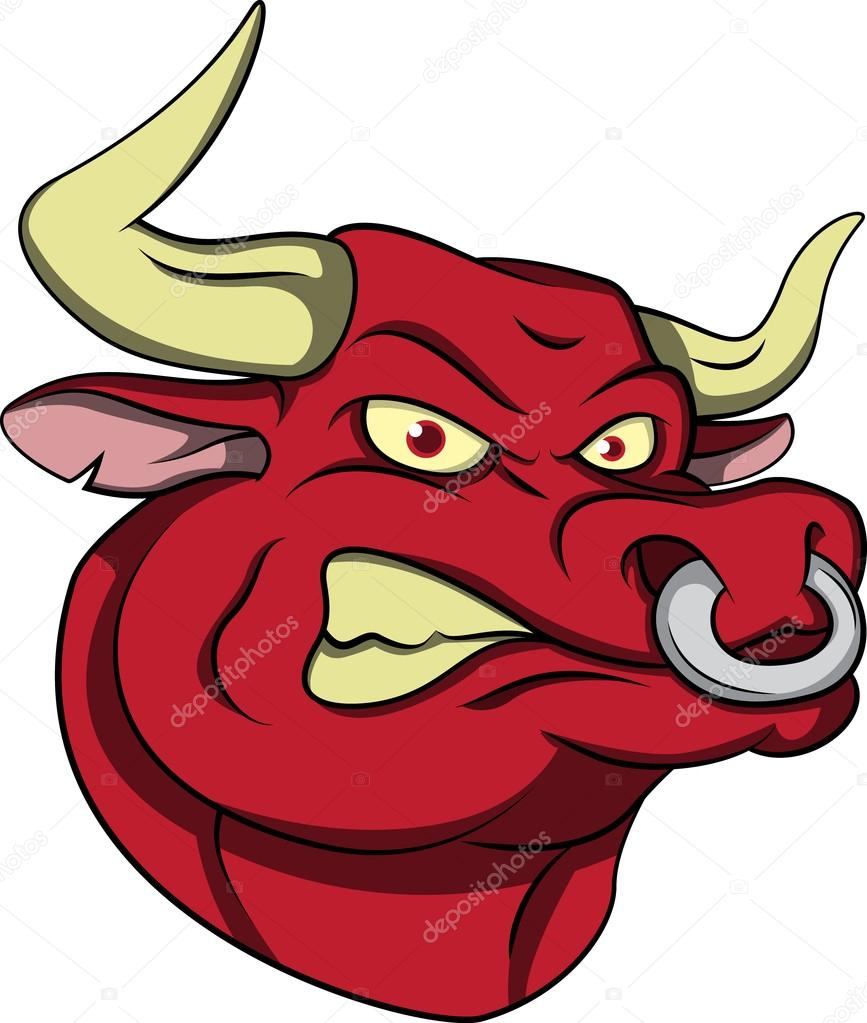 Angry Bull Head Vector illustration