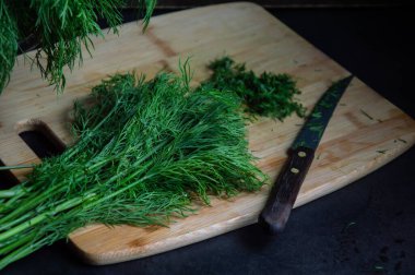 Koyu arkaplanda doğal yeşillik.