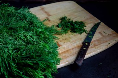 Koyu arkaplanda doğal yeşillik.