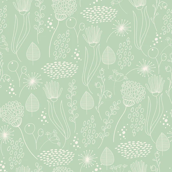 Patrón inconsútil elementos florales vintage . — Vector de stock