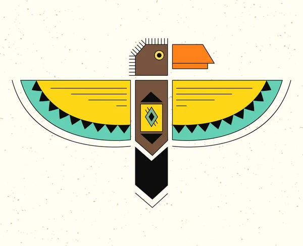 Logo lineal thunderbird . — Vector de stock