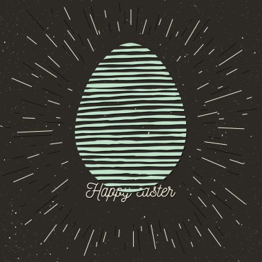 Mutlu Paskalya tebrik kartı tasarımı.