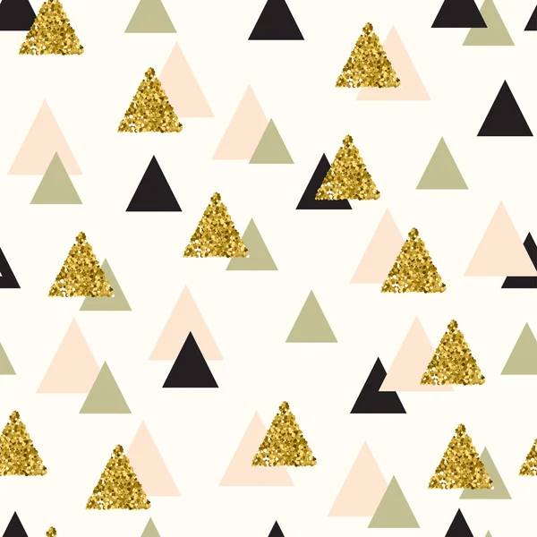 Vector seamless pattern with color triangles. — Stock Vector