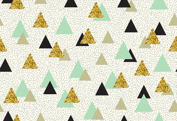 Vector seamless pattern with color triangles. — Stock Vector