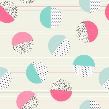 Trendy geometrik öğeleri memphis kartları.