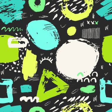 Trendy seampless desen fırça darbeleriyle.