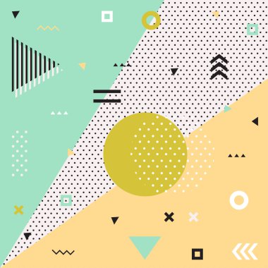 Trendy memphis kartları. Soyut seamless modeli.