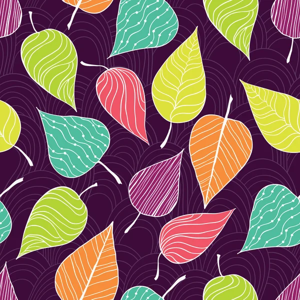 Seamless pattern with leaf. — Stock Vector