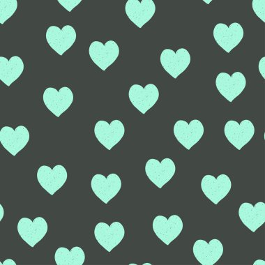 Kalpler renk çizilmiş vektör seamless modeli.