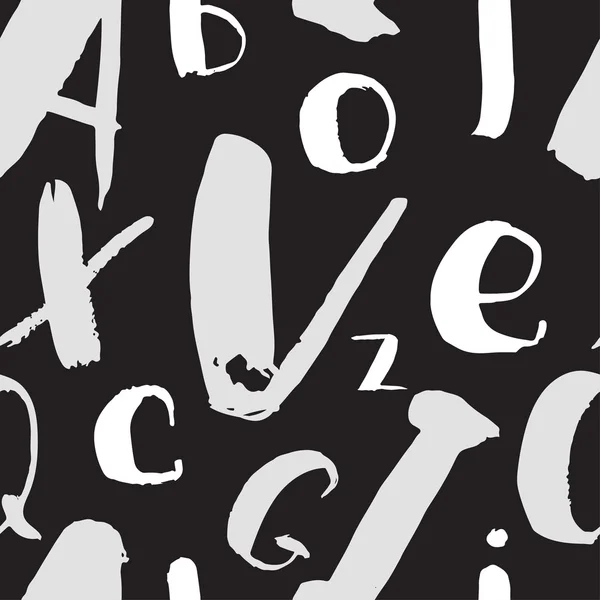 アルファベット。文字でのシームレスなパターン. — ストックベクタ
