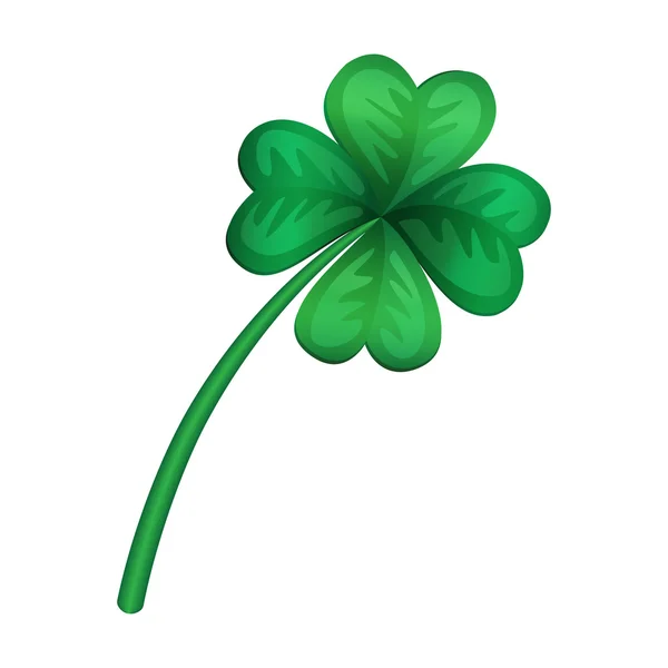 Clover cartoon style isolated on white background, vector — ストックベクタ