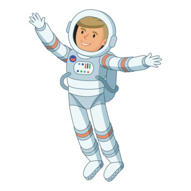 Komik astronot uzayda astronot uzayda