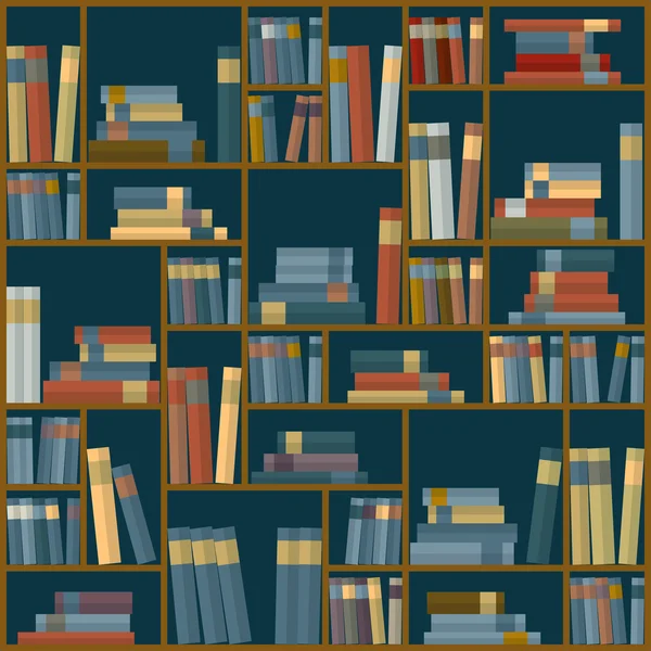 Vector de fondo de libro de biblioteca. Patrón transparente. — Archivo Imágenes Vectoriales