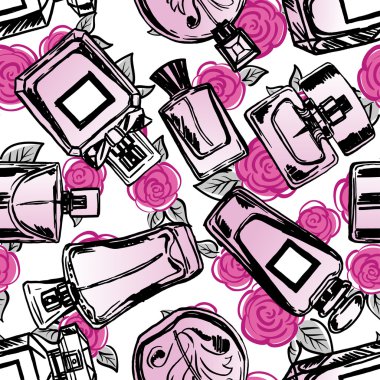 Vektör sorunsuz parfüm desen.