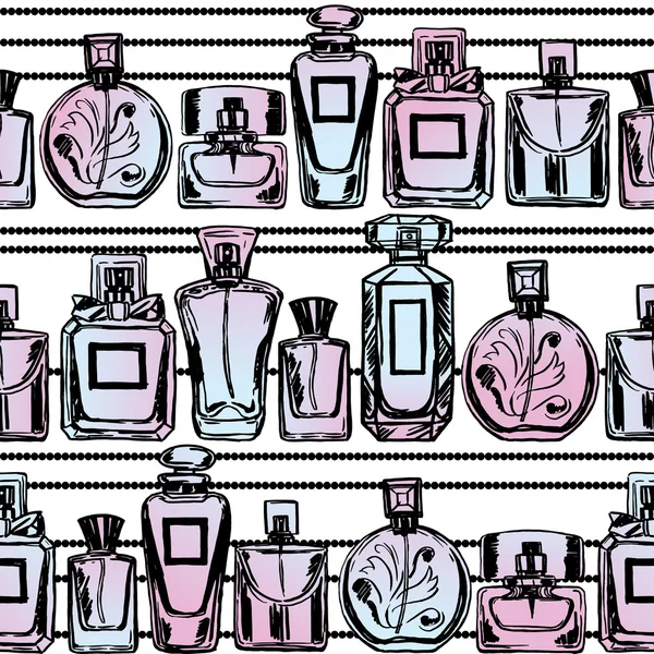 Padrão de perfume sem costura vetorial . — Vetor de Stock