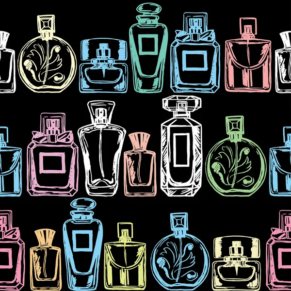 Vector patrón de perfume sin costura . — Vector de stock