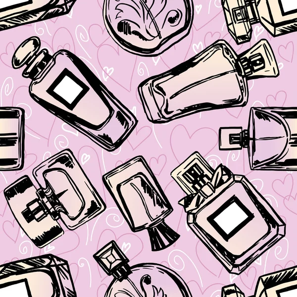 Padrão de perfume sem costura vetorial . —  Vetores de Stock