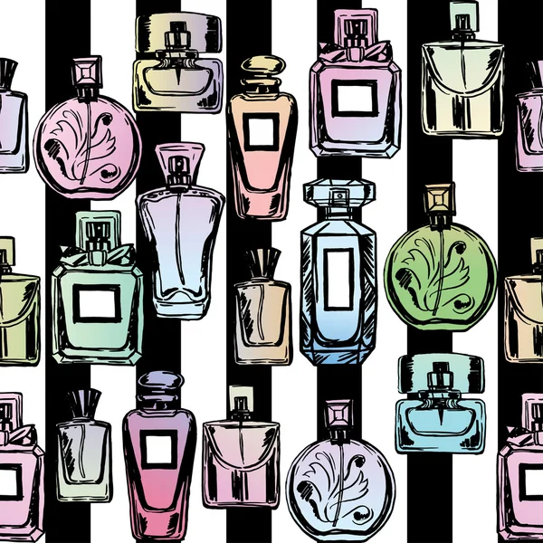 Vector patrón de perfume sin costura . — Archivo Imágenes Vectoriales