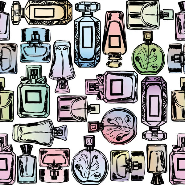 Vector seamless perfume pattern. — Stock Vector