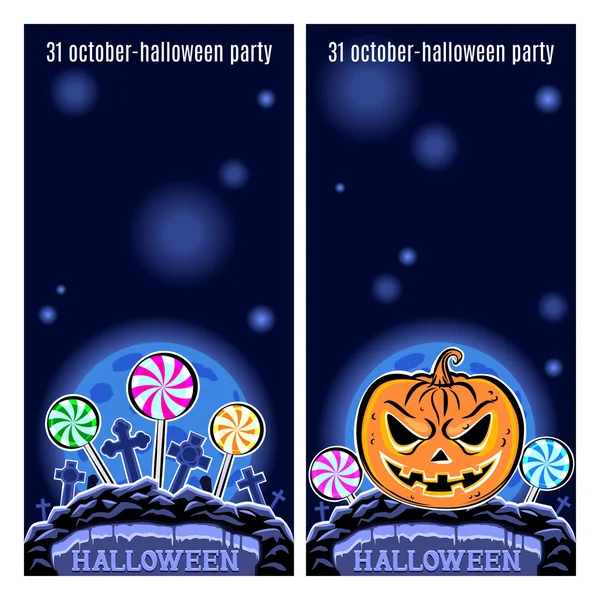 Set van twee halloween banners. — Stockfoto