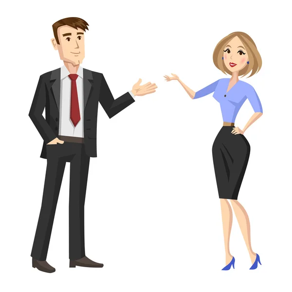 Cartoon illustration of younger business people. — Foto Stock