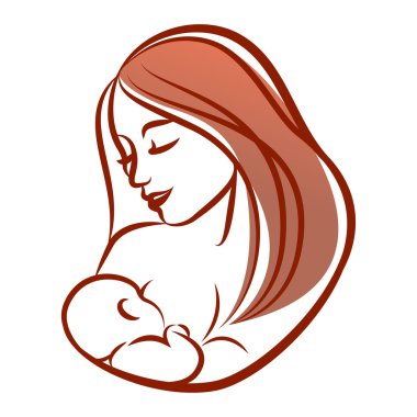 Anne ile bebeği, siluet, anneler günü