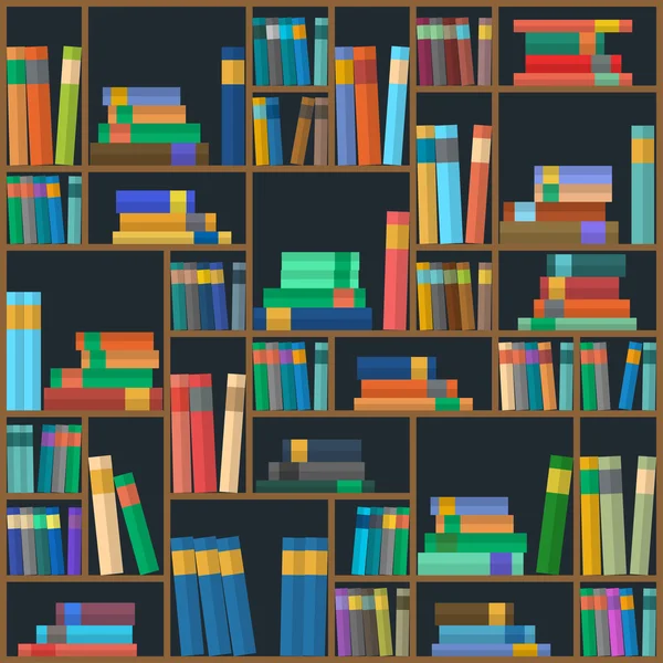 Kütüphane kitap arka plan vektör. Seamless modeli.