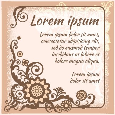 Vintage kart tasarımı kartpostal, davetiye, menü.